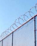 Razor wire fence claybank jail